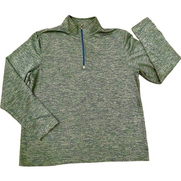 Van Heusen Air Blue Quarter Zip Long Sleeve Activewear Mens Size Small - Picture 1 of 6